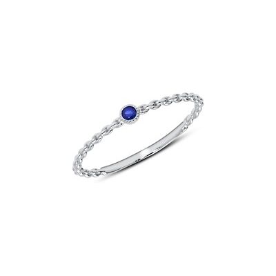 Unique Ring aus 14K Weißgold mit Saphir Unique Ring aus 14K Weißgold mit Saphir