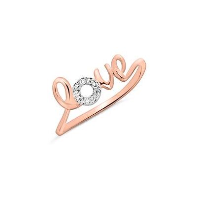 Unique Ring Love aus 14K Roségold mit Diamanten Unique Ring Love aus 14K Roségold mit Diamanten