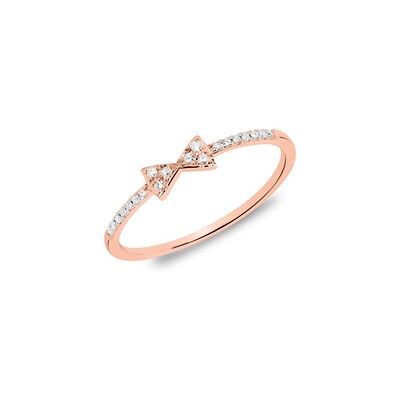Unique Ring Schleife aus 14K Roségold mit Diamanten Unique Ring Schleife aus 14K Roségold mit Diamanten