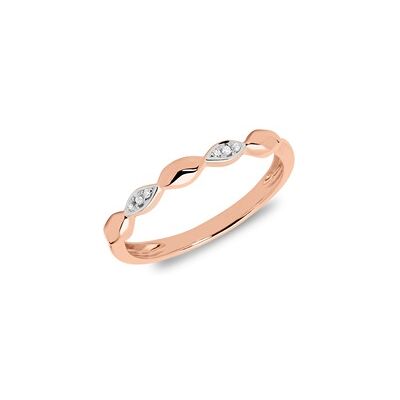 Unique Ring aus 585er Roségold mit Diamanten Unique Ring aus 585er Roségold mit Diamanten