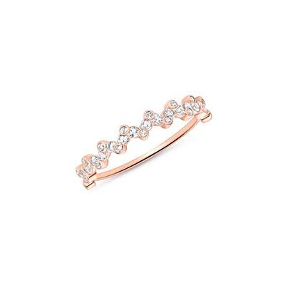 Unique Ring für Damen aus 585er Roségold mit Weißtopasen Unique Ring für Damen aus 585er Roségold mit Weißtopasen