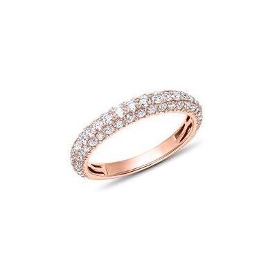 Unique Diamantring aus 750er Roségold, ca. 1,01 ct. Unique Diamantring aus 750er Roségold, ca. 1,01 ct.