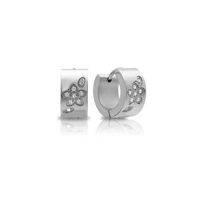 Unique Creolen Edelstahl mit Zirkoniabesatz Unique Creolen Edelstahl mit Zirkoniabesatz