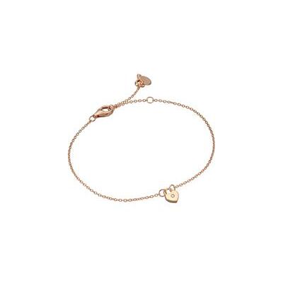 Esprit Armband Herzschloss für Damen aus 925er Silber, rosé Esprit Armband Herzschloss für Damen aus 925er Silber, rosé