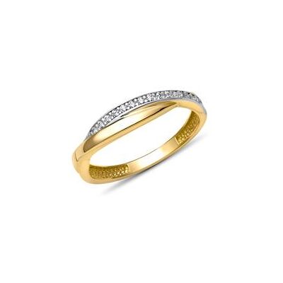 Unique Goldring 333er silber gold twist Zirkonia Unique Goldring 333er silber gold twist Zirkonia