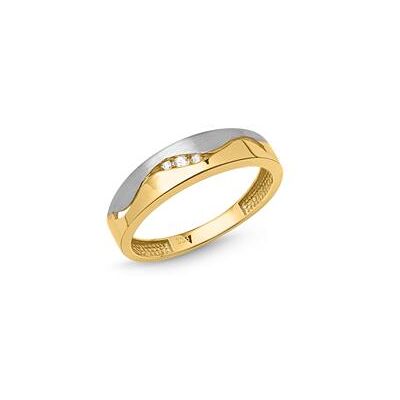 Unique Eleganter 333er Goldring bicolor mit Zirkonia Unique Eleganter 333er Goldring bicolor mit Zirkonia