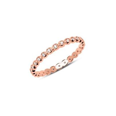 Unique Ring aus 8-karätigem Roségold mit Zirkonia Unique Ring aus 8-karätigem Roségold mit Zirkonia