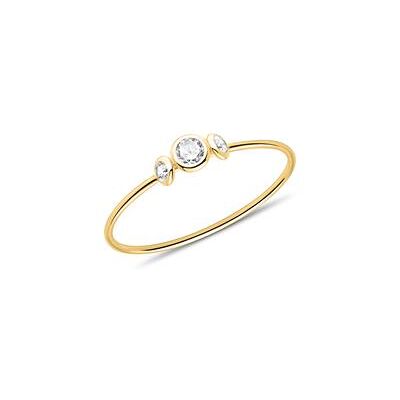 Unique 9K Goldring für Damen mit Zirkoniasteinen Unique 9K Goldring für Damen mit Zirkoniasteinen