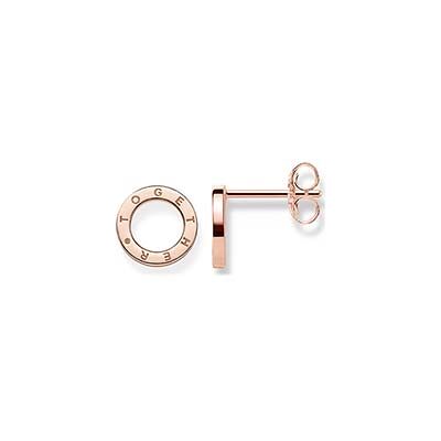 Thomas Sabo Damen Ohrstecker Kreise Together aus 925er Silber, rosé Thomas Sabo Damen Ohrstecker Kreise Together aus 925er Silber, rosé