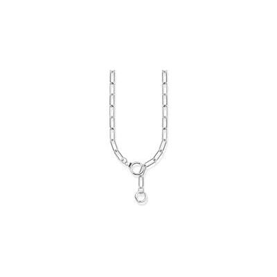 Thomas Sabo Herren Gliederkette aus 925er Silber, schwarze Zirkonia Thomas Sabo Herren Gliederkette aus 925er Silber, schwarze Zirkonia