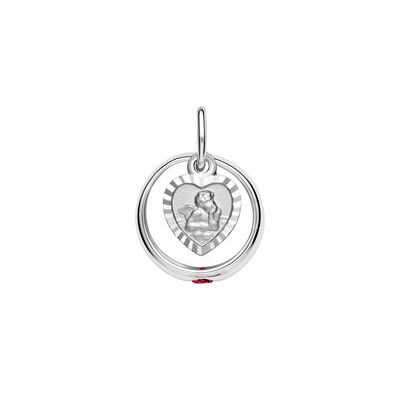 Unique Taufring 925 Silber Rubin Engelsanhänger Unique Taufring 925 Silber Rubin Engelsanhänger