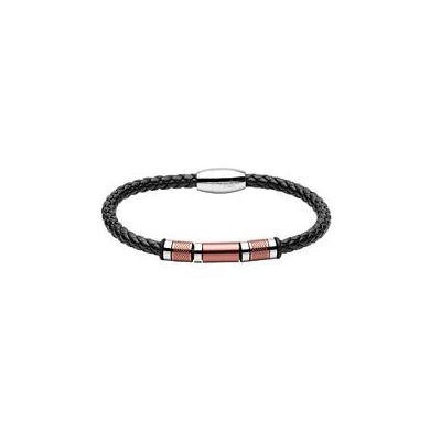 Unique Armband für Herren aus Kunstleder und Edelstahl Unique Armband für Herren aus Kunstleder und Edelstahl