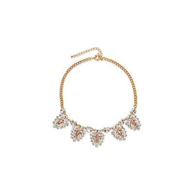 Unique Goldfarbene Statementkette Steine rosé klar Unique Goldfarbene Statementkette Steine rosé klar