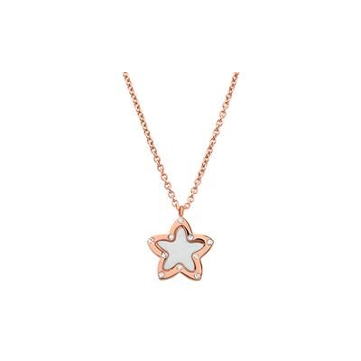 Unique Kette Edelstahl rosé Sternanhänger Zirkonia Unique Kette Edelstahl rosé Sternanhänger Zirkonia