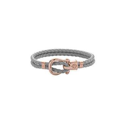 Paul Hewitt Phinity Armband aus Leder und Edelstahl grau rosé Paul Hewitt Phinity Armband aus Leder und Edelstahl grau rosé