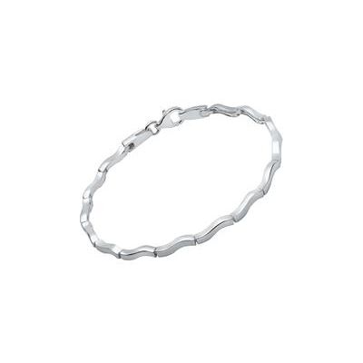 Unique Modernes Silberarmband geschwungen matt glänzend Unique Modernes Silberarmband geschwungen matt glänzend