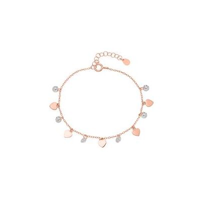 Unique Armband Herzen 925er Silber rosévergoldet mit Zirkonia Unique Armband Herzen 925er Silber rosévergoldet mit Zirkonia