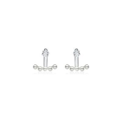 Unique Ear Jackets Zirkonia Perlen 925er Silber Unique Ear Jackets Zirkonia Perlen 925er Silber