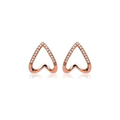 Unique Ohrringe 925er Silber IP-Roségold Zirkonia Unique Ohrringe 925er Silber IP-Roségold Zirkonia