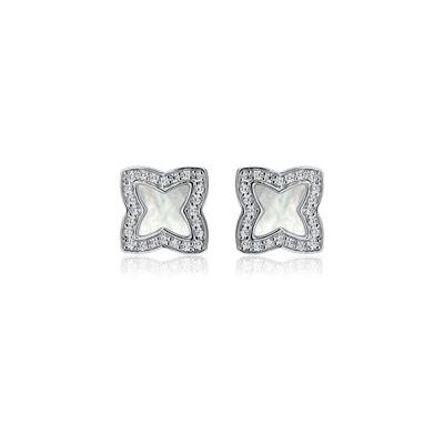 Unique Florale Ohrstecker aus 925er Silber mit Zirkonia Unique Florale Ohrstecker aus 925er Silber mit Zirkonia