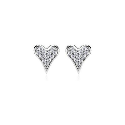 Unique Herz Ohrstecker aus Sterlingsilber mit Zirkonia Unique Herz Ohrstecker aus Sterlingsilber mit Zirkonia