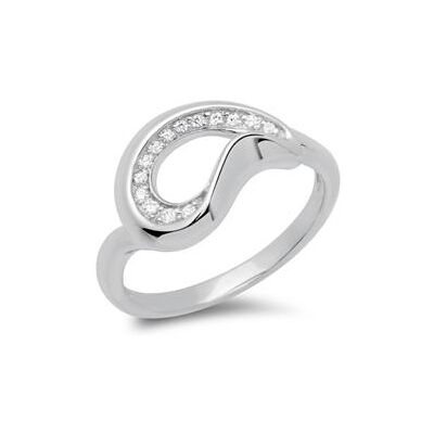 Unique 925 Ring Verschlungen mit Zirkonia Unique 925 Ring Verschlungen mit Zirkonia