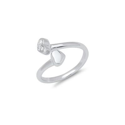 Unique Geschwungener 925 Silberring mit Steinbesatz Unique Geschwungener 925 Silberring mit Steinbesatz