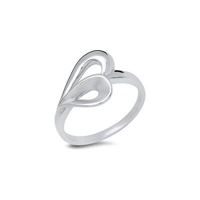 Unique 925er Sterling Silberring im Herzdesign Unique 925er Sterling Silberring im Herzdesign