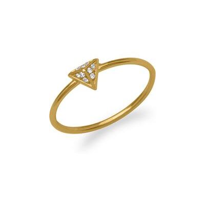 Unique Ring Pyramide Zirkonia 925er Silber vergoldet Unique Ring Pyramide Zirkonia 925er Silber vergoldet
