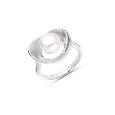 Unique Herzing aus 925er Silber mit Perle rhodiniert Unique Herzing aus 925er Silber mit Perle rhodiniert
