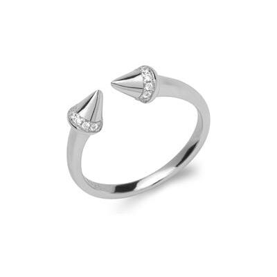 Unique Geometrischer Silberring 925er Silber Zirkonia Unique Geometrischer Silberring 925er Silber Zirkonia