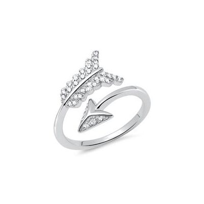 Unique Ring 925er Silber Pfeil-Design Zirkonia Unique Ring 925er Silber Pfeil-Design Zirkonia