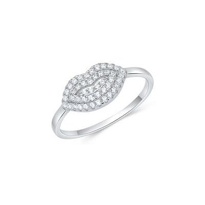 Unique 925er silber Ring Kuss mit Zirkonia Lippen Unique 925er silber Ring Kuss mit Zirkonia Lippen