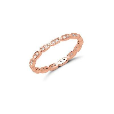 Unique Ring 925er Silber rhodiniert rosévergoldet Zirkonia Unique Ring 925er Silber rhodiniert rosévergoldet Zirkonia