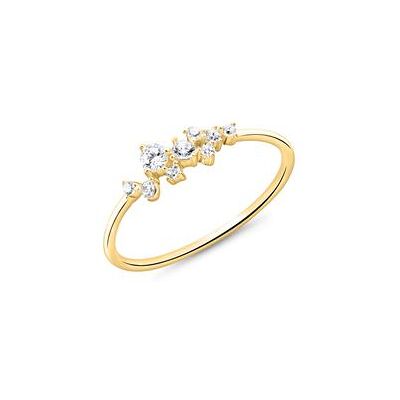 Unique Vergoldeter 925er Silberring für Damen mit Zirkonia Unique Vergoldeter 925er Silberring für Damen mit Zirkonia