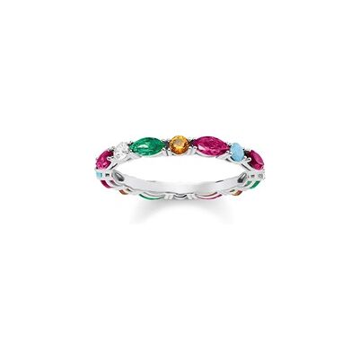 Thomas Sabo Farbenfroher Ring aus Sterlingsilber Thomas Sabo Farbenfroher Ring aus Sterlingsilber