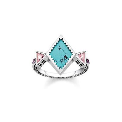 Thomas Sabo 925er Silber Ring Zick Zack Türkis Thomas Sabo 925er Silber Ring Zick Zack Türkis