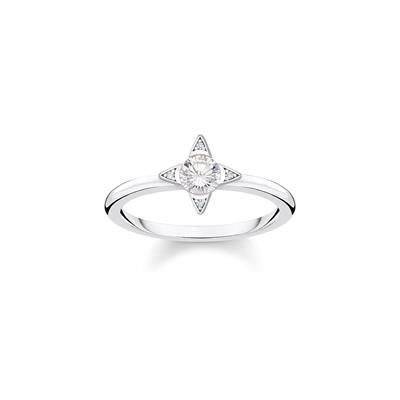 Thomas Sabo 925er Silberring Weiße Steine für Damen mit Zirkonia Thomas Sabo 925er Silberring Weiße Steine für Damen mit Zirkonia