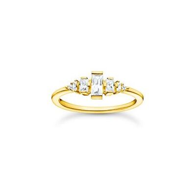 Thomas Sabo Vergoldeter Silberring mit Steinbesatz Thomas Sabo Vergoldeter Silberring mit Steinbesatz