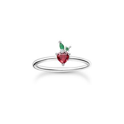 Thomas Sabo Damenring Erdbeere aus Sterlingsilber mit Zirkonia Thomas Sabo Damenring Erdbeere aus Sterlingsilber mit Zirkonia