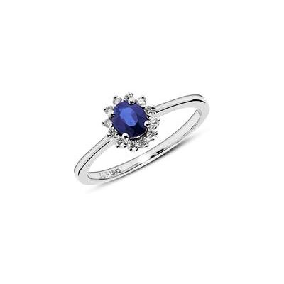 Unique Verlobungsring aus 585er Weißgold mit Saphir Diamanten Unique Verlobungsring aus 585er Weißgold mit Saphir Diamanten