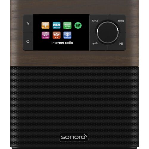 Sonoro Stream Internetradio walnuß/schwarz