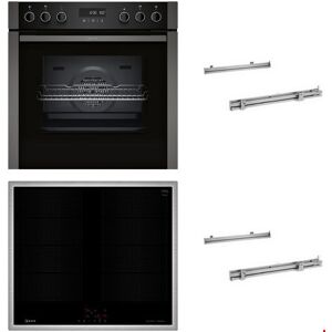 NEFF HMK320SIFP Herdset mit Induktionskochfeld bestehend aus E2ACH7AG4+M66SBX1M0+2xZ1608BX0 graphite/edelstahl NEFF HMK320SIFP Herdset mit Induktionskochfeld bestehend aus E2ACH7AG4+M66SBX1M0+2xZ1608BX0 graphite/edelstahl