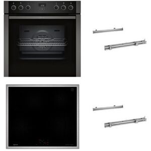 NEFF HMK320SI Herdset mit Induktionskochfeld bestehend aus E1ACE2AG4+M56SBF1M0+2xZ1608BX0 graphit + edelstahl NEFF HMK320SI Herdset mit Induktionskochfeld bestehend aus E1ACE2AG4+M56SBF1M0+2xZ1608BX0 graphit + edelstahl