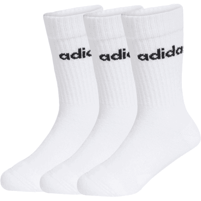 adidas Kids LIN Crew 3er Pack Socken Mädchen Jungen weiß - female - 22 adidas Kids LIN Crew 3er Pack Socken Mädchen Jungen weiß - female - 22
