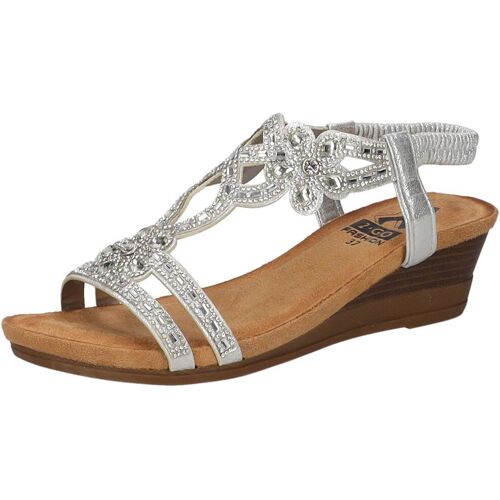 2Go Fashion Keilsandale Damen silber - female - 38