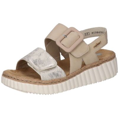 Rieker Keilsandale Damen beige - female - 37 Rieker Keilsandale Damen beige - female - 37