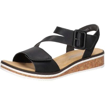 Rieker Keilsandale Damen schwarz - female - 36 Rieker Keilsandale Damen schwarz - female - 36