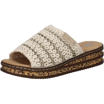 Rieker Pantolette Damen beige - female - 36 Rieker Pantolette Damen beige - female - 36
