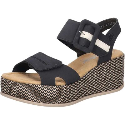 Rieker Plateau Sandale Damen blau - female - 42 Rieker Plateau Sandale Damen blau - female - 42